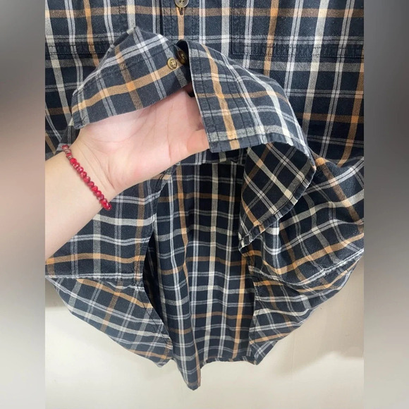 Carhartt Relaxed Fit Plaid Long Sleeve Collared Button Down Shirt Men’s Size L - Picture 4 of 11
